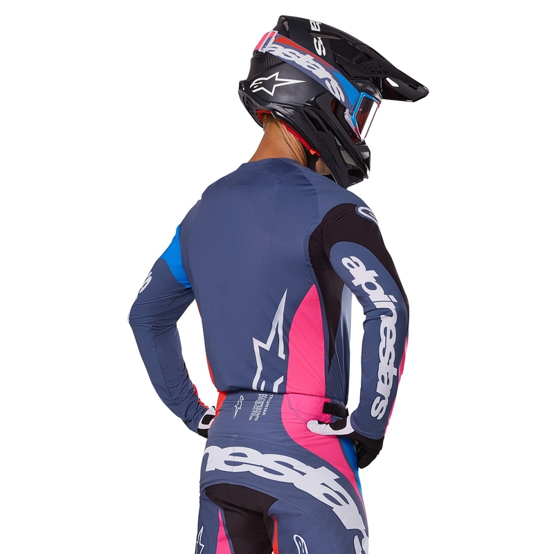 Tricou motocross Alpinestars Techstar Dreem gri-multicolor