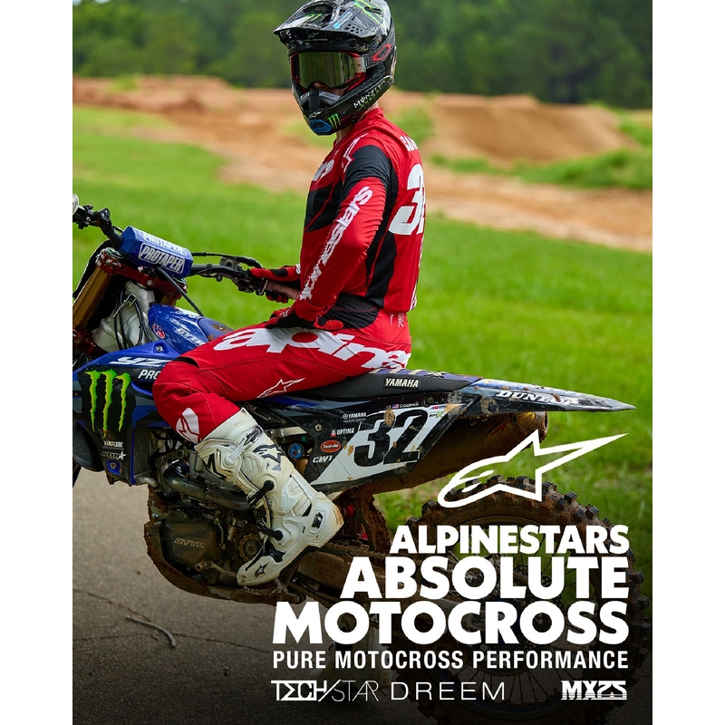 Tricou motocross Alpinestars Techstar Dreem roșu-negru