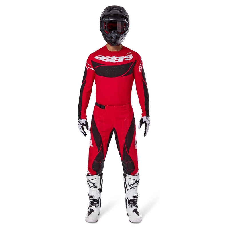 Tricou motocross Alpinestars Techstar Dreem roșu-negru