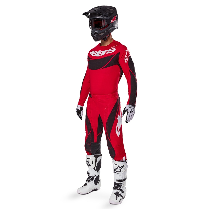 Tricou motocross Alpinestars Techstar Dreem roșu-negru