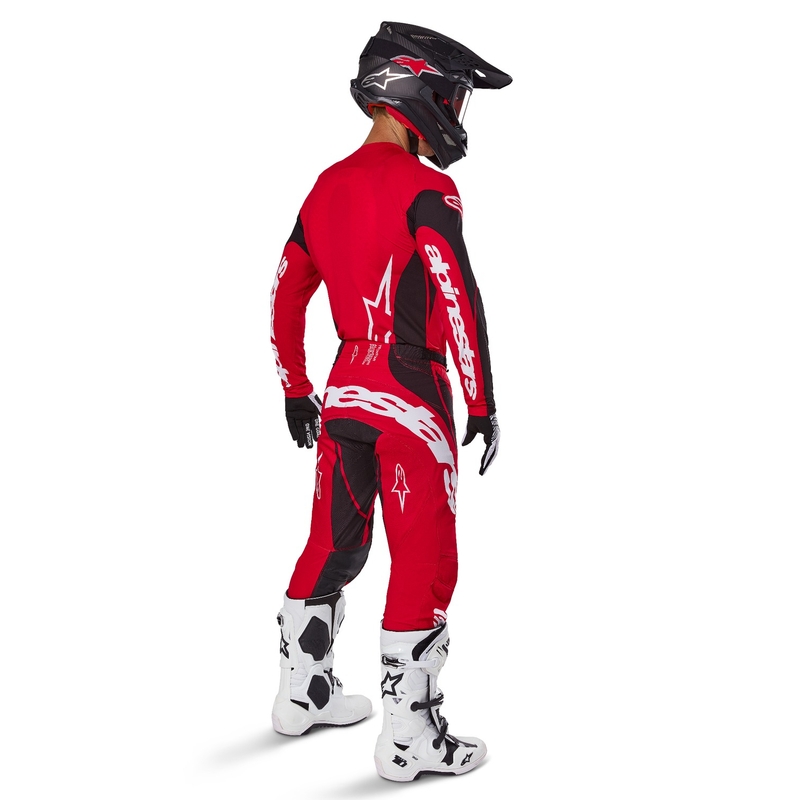 Tricou motocross Alpinestars Techstar Dreem roșu-negru