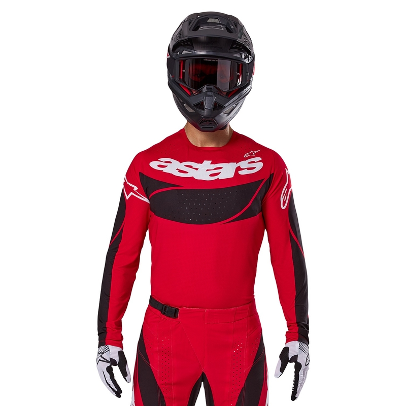 Tricou motocross Alpinestars Techstar Dreem roșu-negru