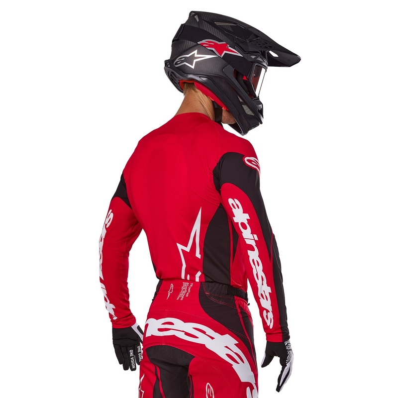 Tricou motocross Alpinestars Techstar Dreem roșu-negru