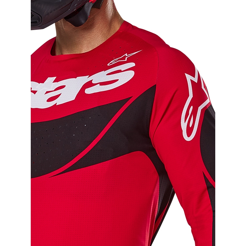 Tricou motocross Alpinestars Techstar Dreem roșu-negru