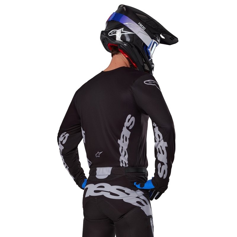 Tricou motocross Alpinestars Racer Graphite negru-gri