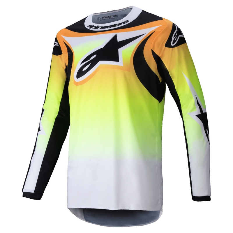Tricou motocross Alpinestars Fluid Wurx galben-negru