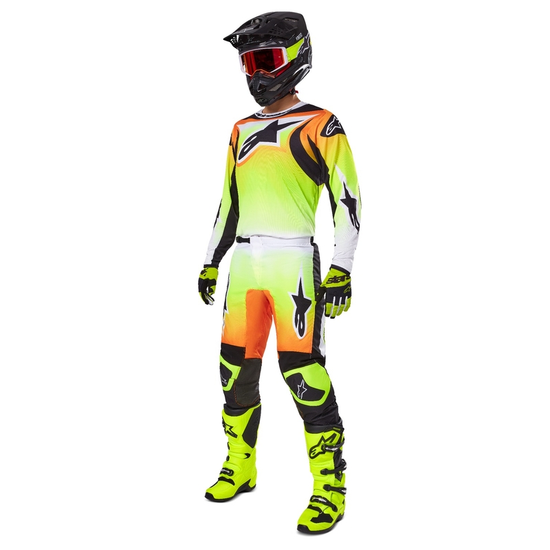 Tricou motocross Alpinestars Fluid Wurx galben-negru