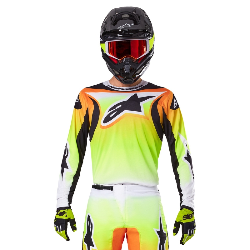 Tricou motocross Alpinestars Fluid Wurx galben-negru