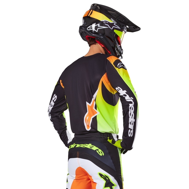 Tricou motocross Alpinestars Fluid Wurx galben-negru