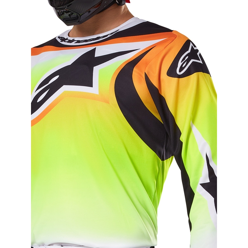 Tricou motocross Alpinestars Fluid Wurx galben-negru
