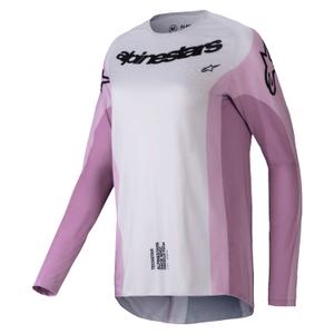Tricou motocross damă Alpinestars Stella Techstar Melt negru-crem-blush