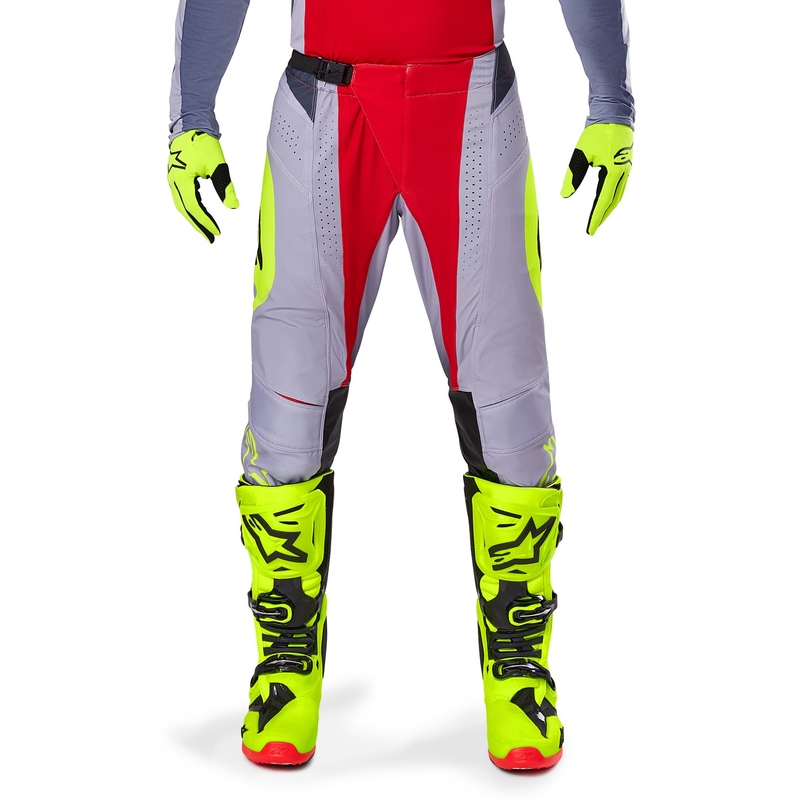 Pantaloni motocross Alpinestars Techstar Melt roșu-gri