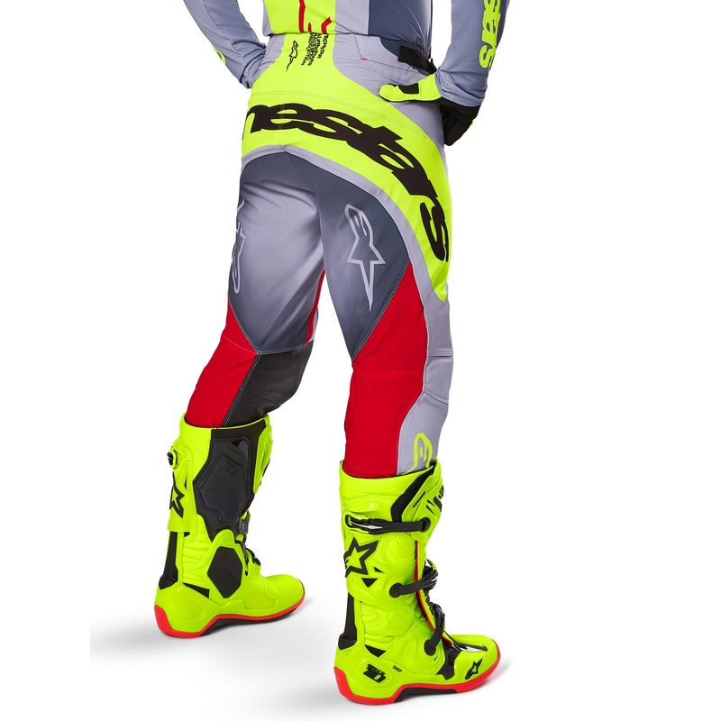 Pantaloni motocross Alpinestars Techstar Melt roșu-gri