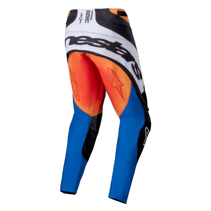 Pantaloni motocross Alpinestars Techstar Melt portocaliu-albastru
