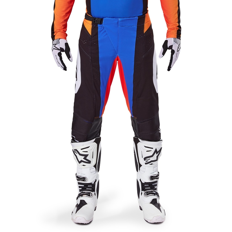 Pantaloni motocross Alpinestars Techstar Melt portocaliu-albastru