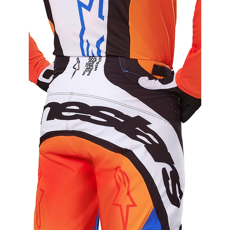 Pantaloni motocross Alpinestars Techstar Melt portocaliu-albastru