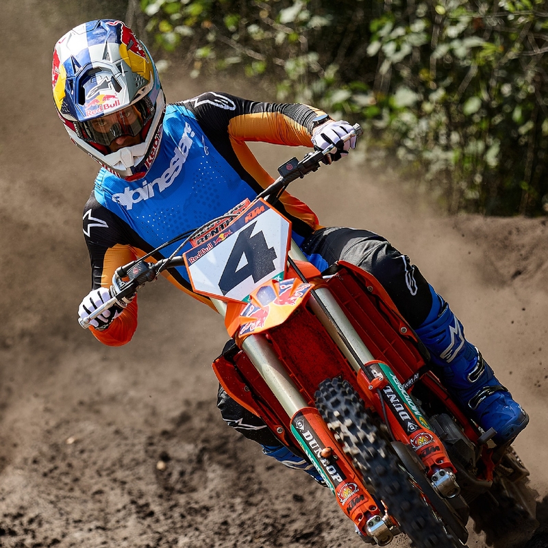 Pantaloni motocross Alpinestars Techstar Melt portocaliu-albastru