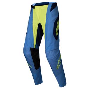 Pantaloni motocross Alpinestars Techstar Melt galben-albastru fluo