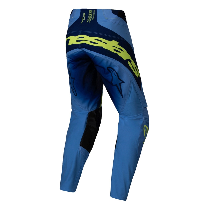 Pantaloni motocross Alpinestars Techstar Melt galben-albastru fluo