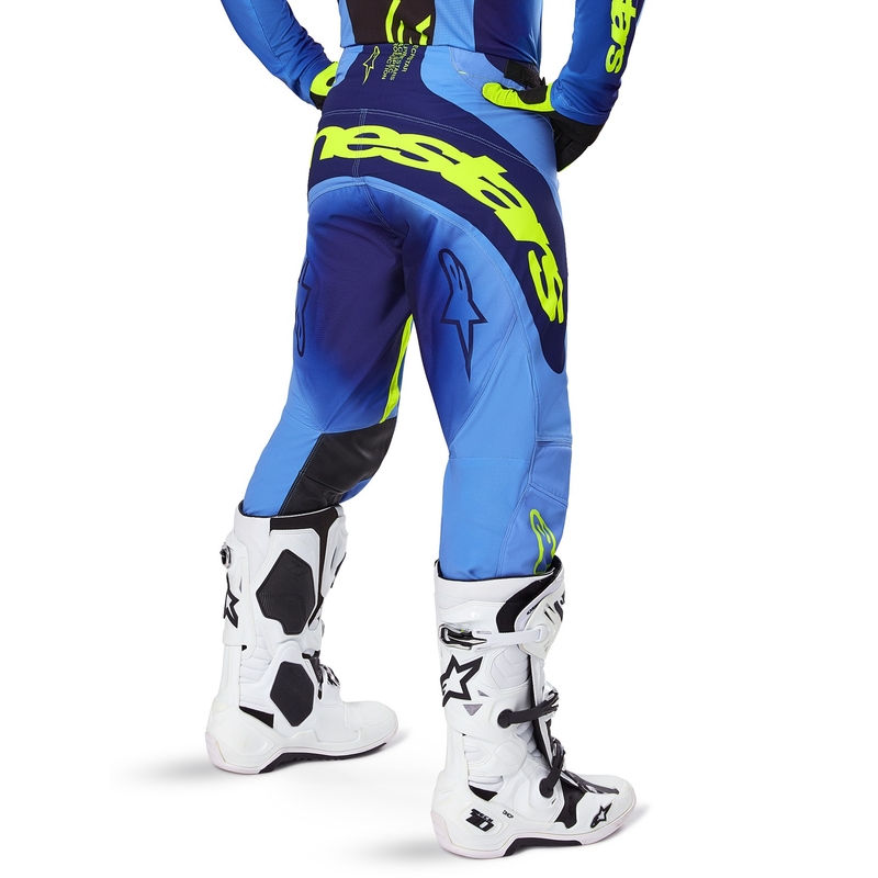 Pantaloni motocross Alpinestars Techstar Melt galben-albastru fluo