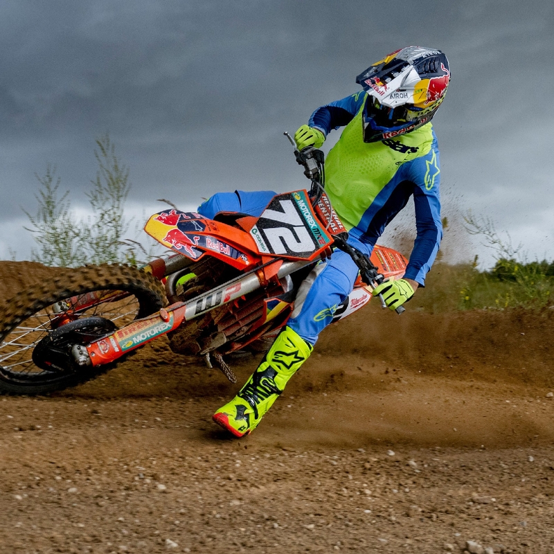 Pantaloni motocross Alpinestars Techstar Melt galben-albastru fluo