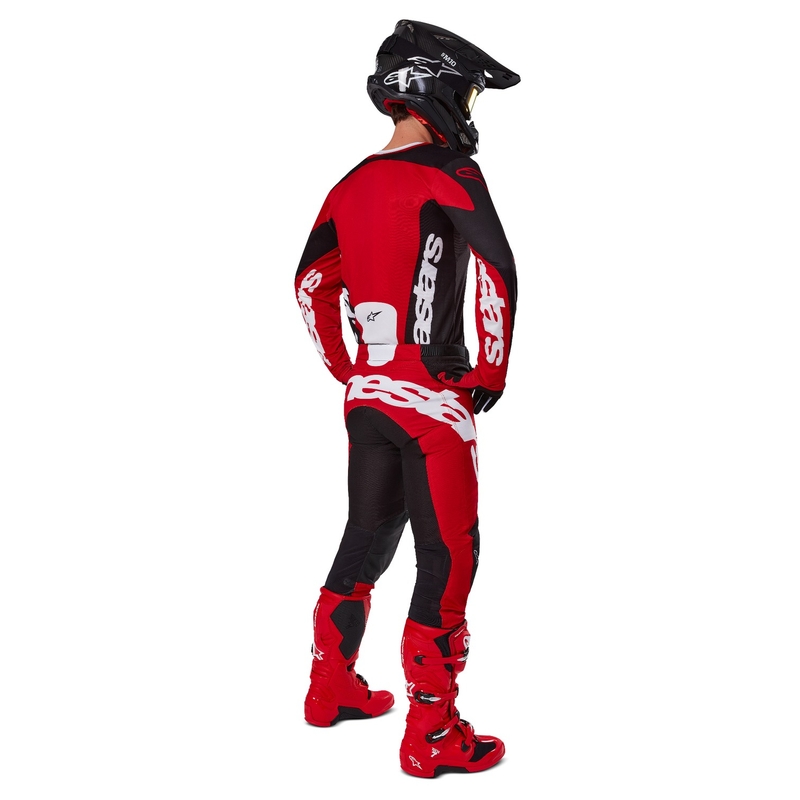 Pantaloni motocross Alpinestars Racer Veil negru-rosu
