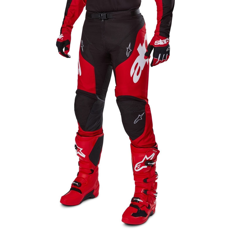 Pantaloni motocross Alpinestars Racer Veil negru-rosu