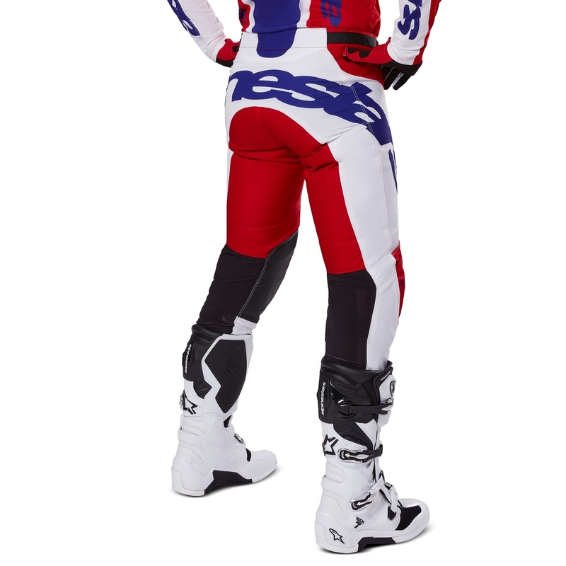 Pantaloni motocross Alpinestars Racer Veil roșu-alb