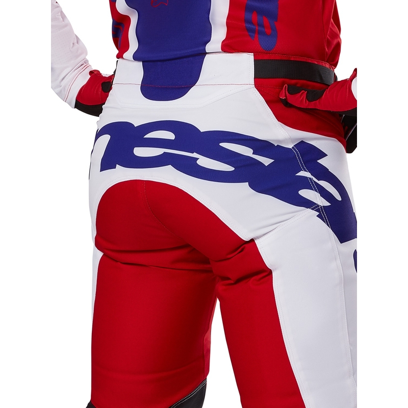 Pantaloni motocross Alpinestars Racer Veil roșu-alb