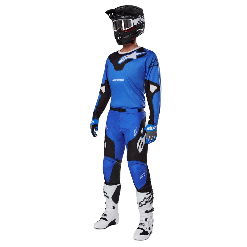 Pantaloni motocross Alpinestars Racer Veil albastru-negru