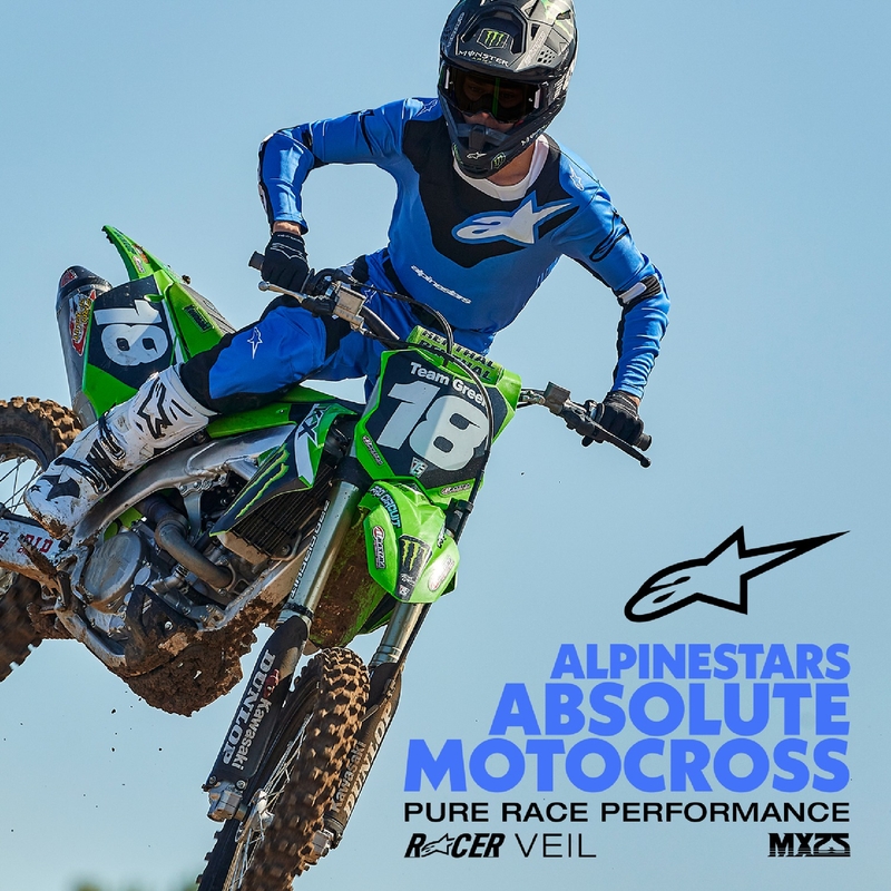 Pantaloni motocross Alpinestars Racer Veil albastru-negru