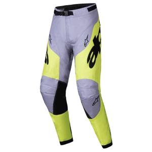 Pantaloni motocross Alpinestars Racer Veil gri-galben fluo