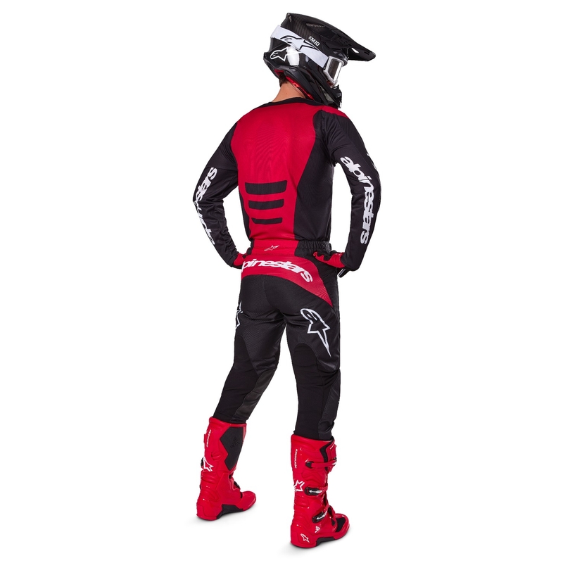 Pantaloni motocross Alpinestars Fluid Haul alb-negru