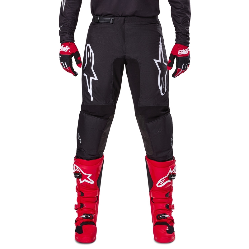 Pantaloni motocross Alpinestars Fluid Haul alb-negru