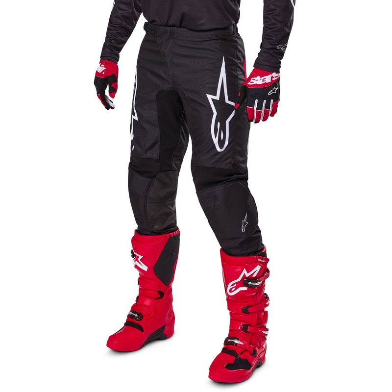 Pantaloni motocross Alpinestars Fluid Haul alb-negru