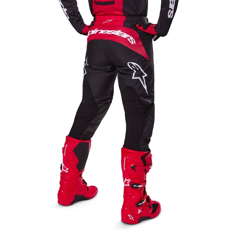Pantaloni motocross Alpinestars Fluid Haul alb-negru