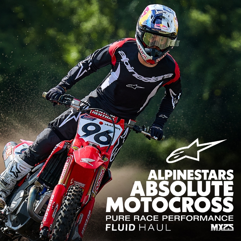 Pantaloni motocross Alpinestars Fluid Haul alb-negru