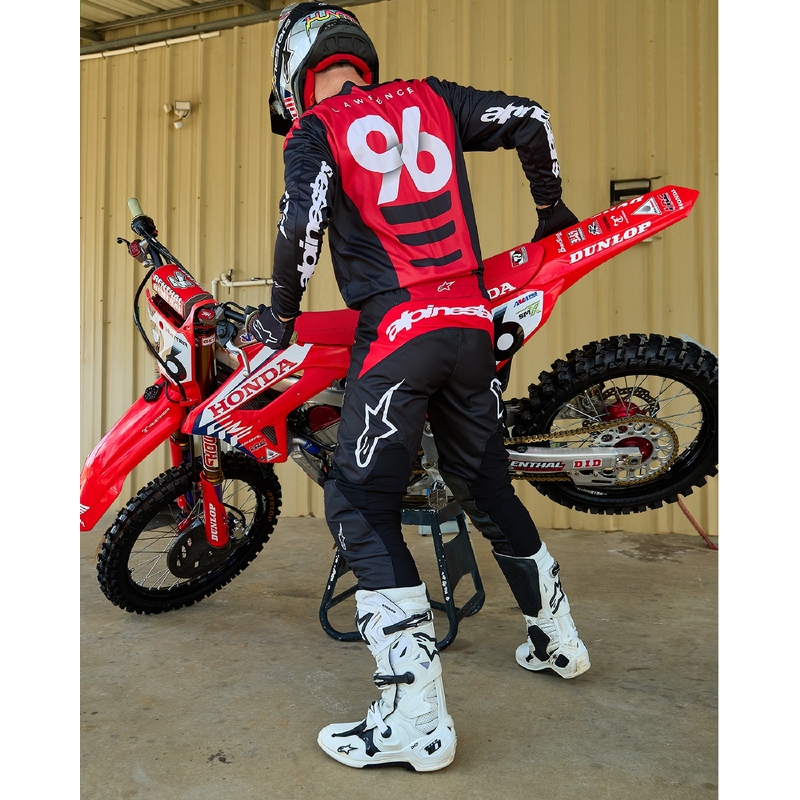 Pantaloni motocross Alpinestars Fluid Haul alb-negru