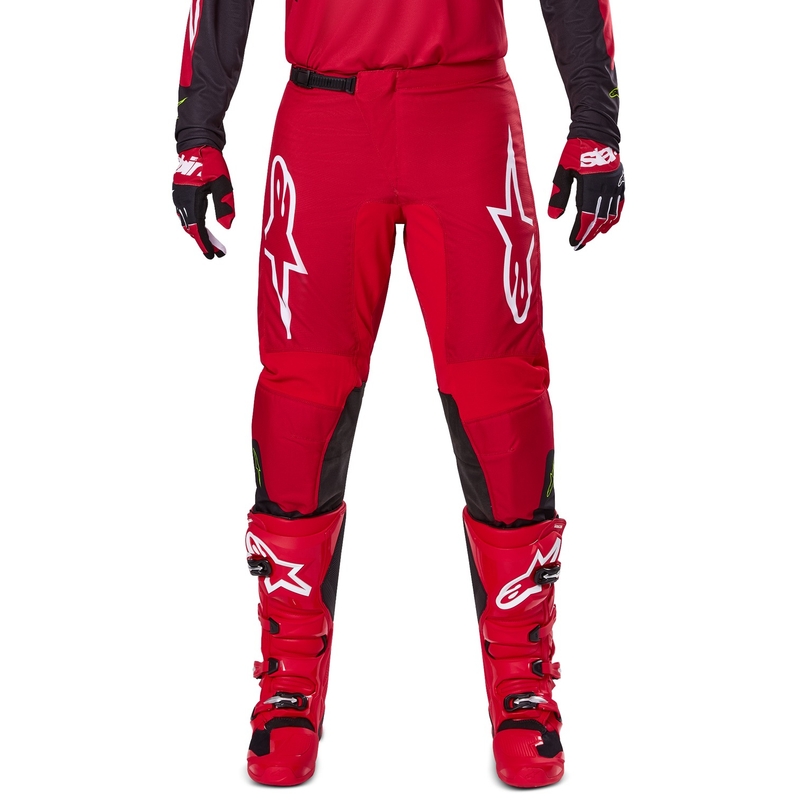 Pantaloni motocross Alpinestars Fluid Haul roșu-negru