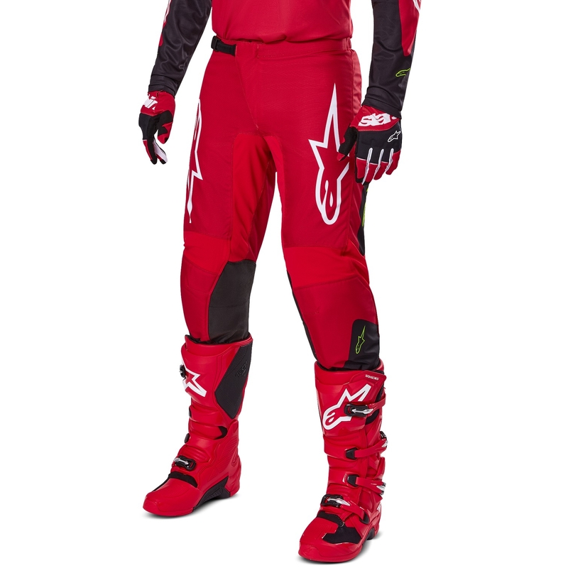 Pantaloni motocross Alpinestars Fluid Haul roșu-negru