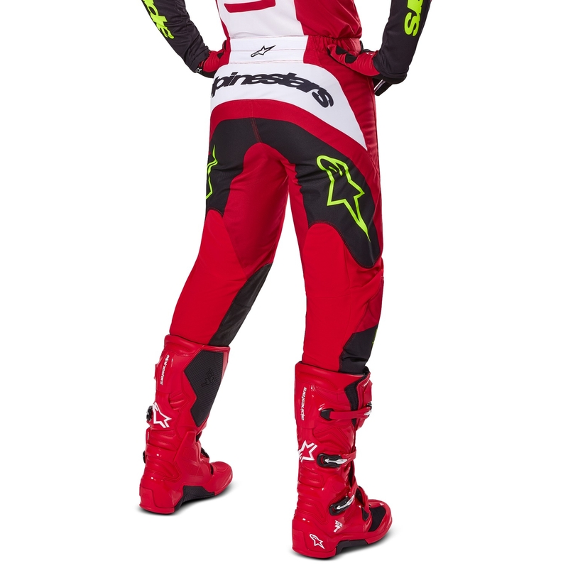 Pantaloni motocross Alpinestars Fluid Haul roșu-negru