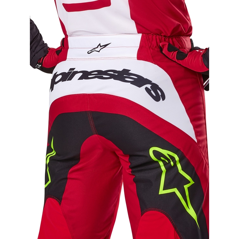 Pantaloni motocross Alpinestars Fluid Haul roșu-negru