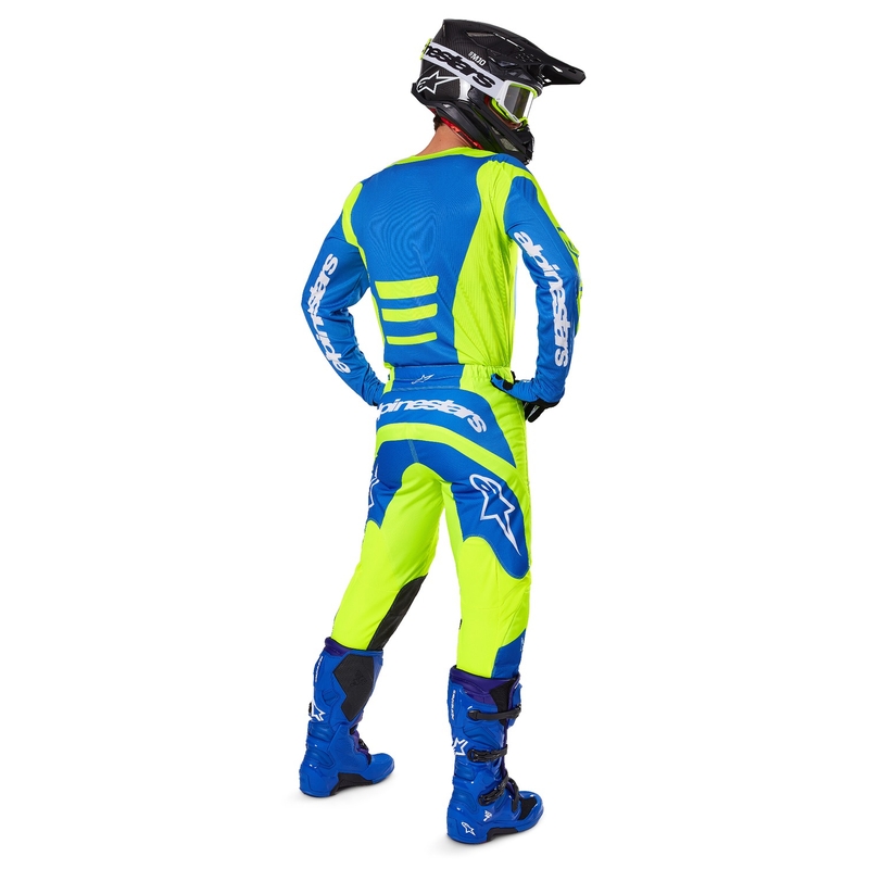 Pantaloni motocross Alpinestars Fluid Haul galben-albastru fluo