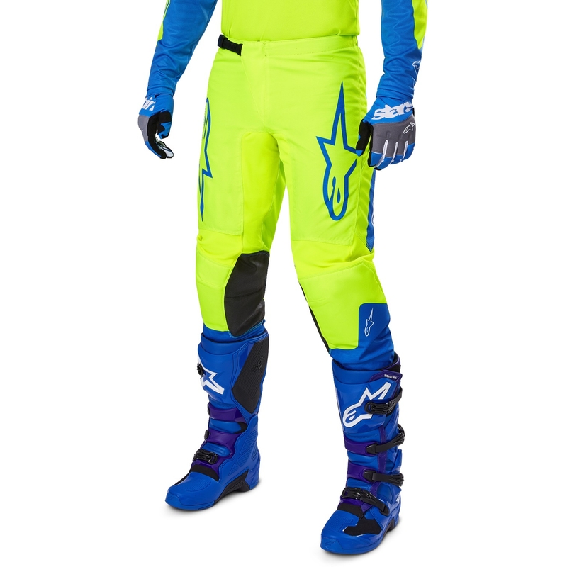 Pantaloni motocross Alpinestars Fluid Haul galben-albastru fluo