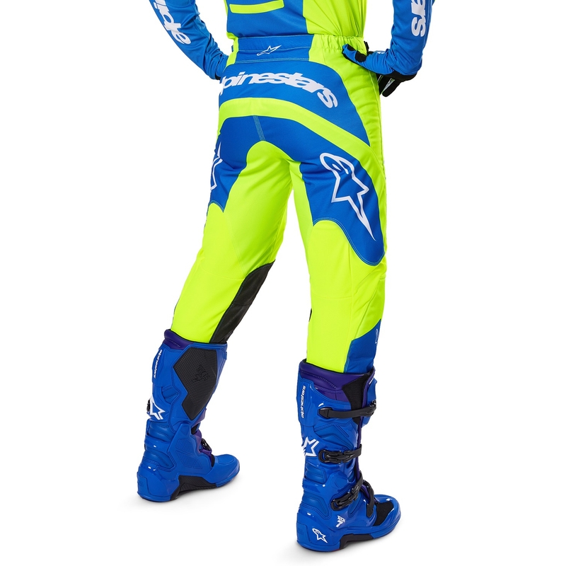 Pantaloni motocross Alpinestars Fluid Haul galben-albastru fluo