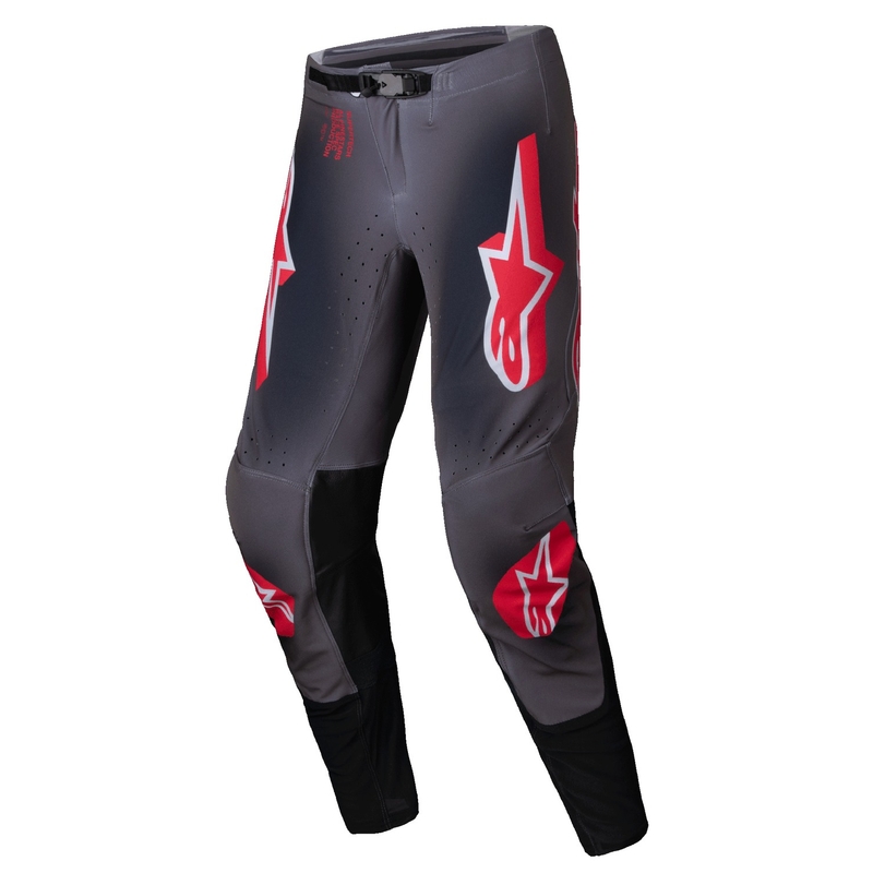 Pantaloni motocross Alpinestars Supertech Lipan roșu fum