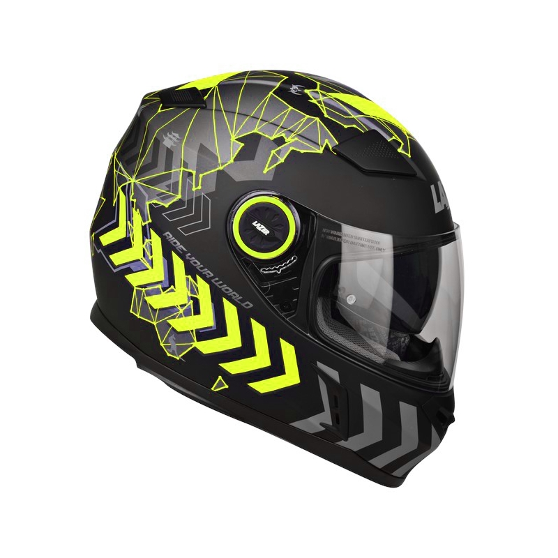 Cască integrală pentru moto Lazer Bayamo Adam Adam Special replica galben fluo lichidare