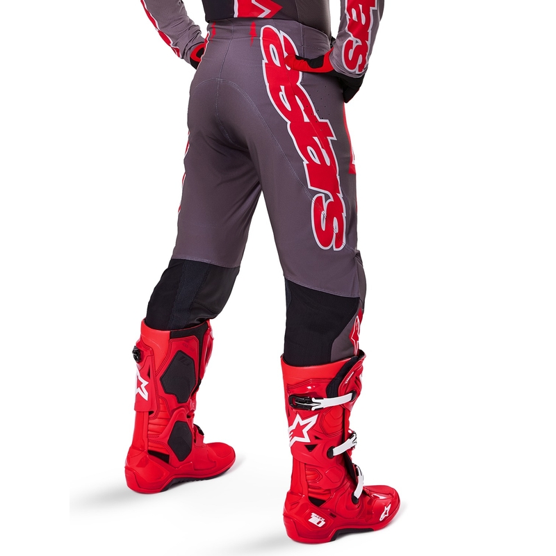 Pantaloni motocross Alpinestars Supertech Lipan roșu fum