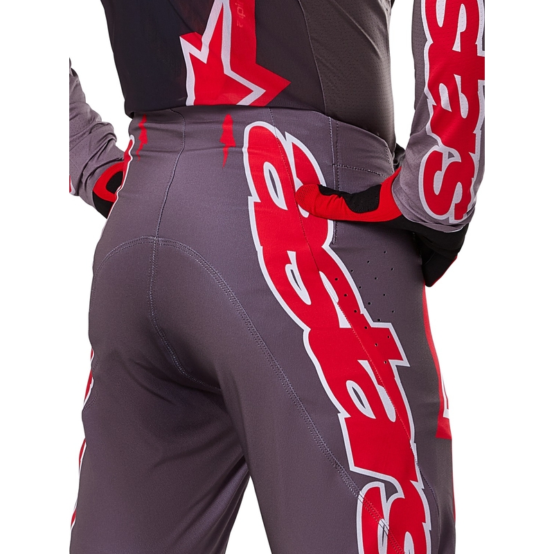 Pantaloni motocross Alpinestars Supertech Lipan roșu fum