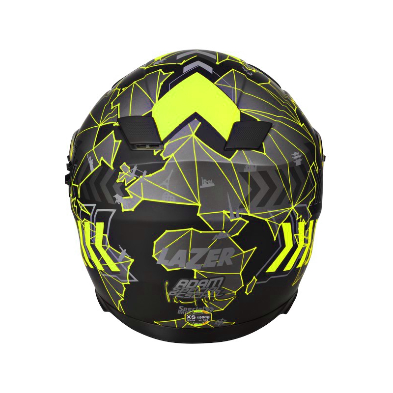 Cască integrală pentru moto Lazer Bayamo Adam Adam Special replica galben fluo lichidare